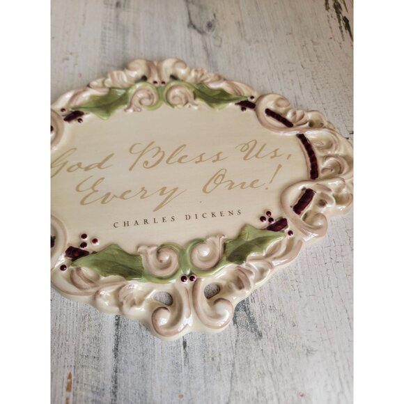 God Bless us, every one! Charles dickens ceramic hanging plate - Picture 3 of 4